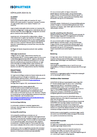 Köpvillkor Isoparter AB 2024-01-01